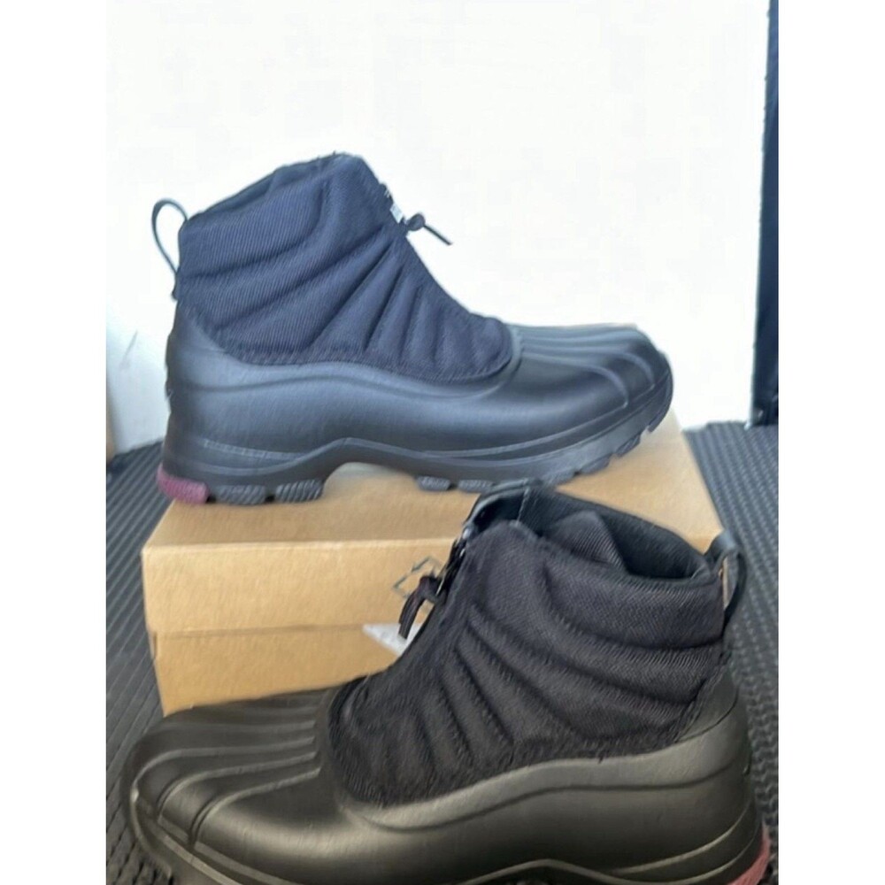 Sperry Women's Size 6 Duck Float Black Zip Boots STS88064